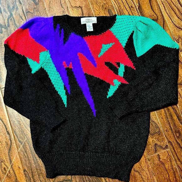 petite illustrations Sweaters - VTG Petite Illustrations Electric Angora Sweater - M